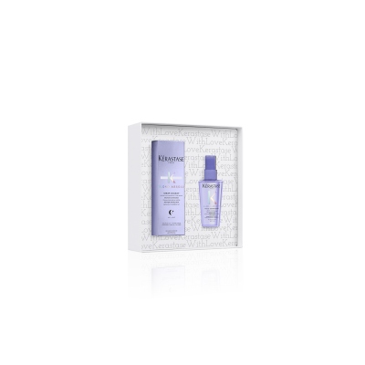 Kérastase Blond Absolu Christmas set noční sérum na vlasy 90 ml + vyživující olej pro blond vlasy 100 ml dárková sada eshop