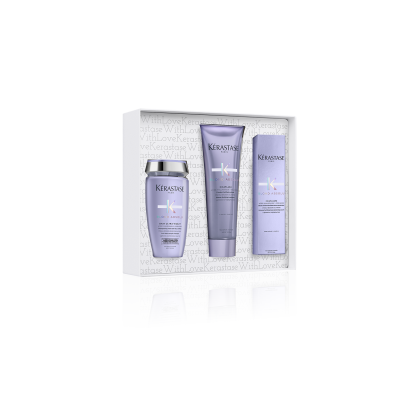 Kérastase Blond Absolu Vánoční sada II krémová šamponová lázeň 250 ml + maska 200 ml + olejový koncentrát 100 ml dárková sada eshop