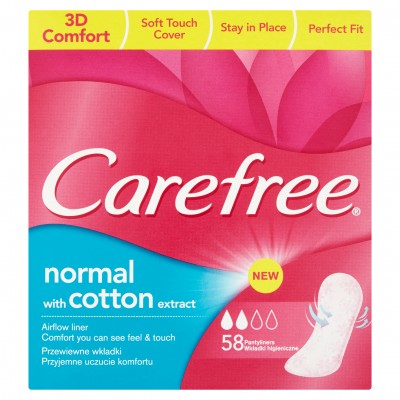 Carefree Cotton Dámské vložky 58ks