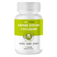 MOVit Calcium 600 mg + D3 liquid, 90 kapsúl eshop