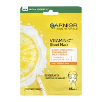 Garnier Skin Naturals hydratační textilní maska pro rozjasnění pleti s vitamínem C, 28g 